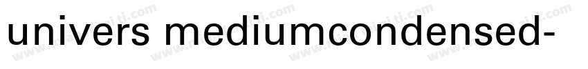 univers mediumcondensed字体转换